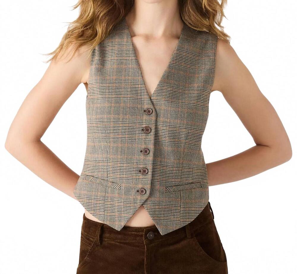 NEW STEVE MADDEN barrett v-neck top in brown